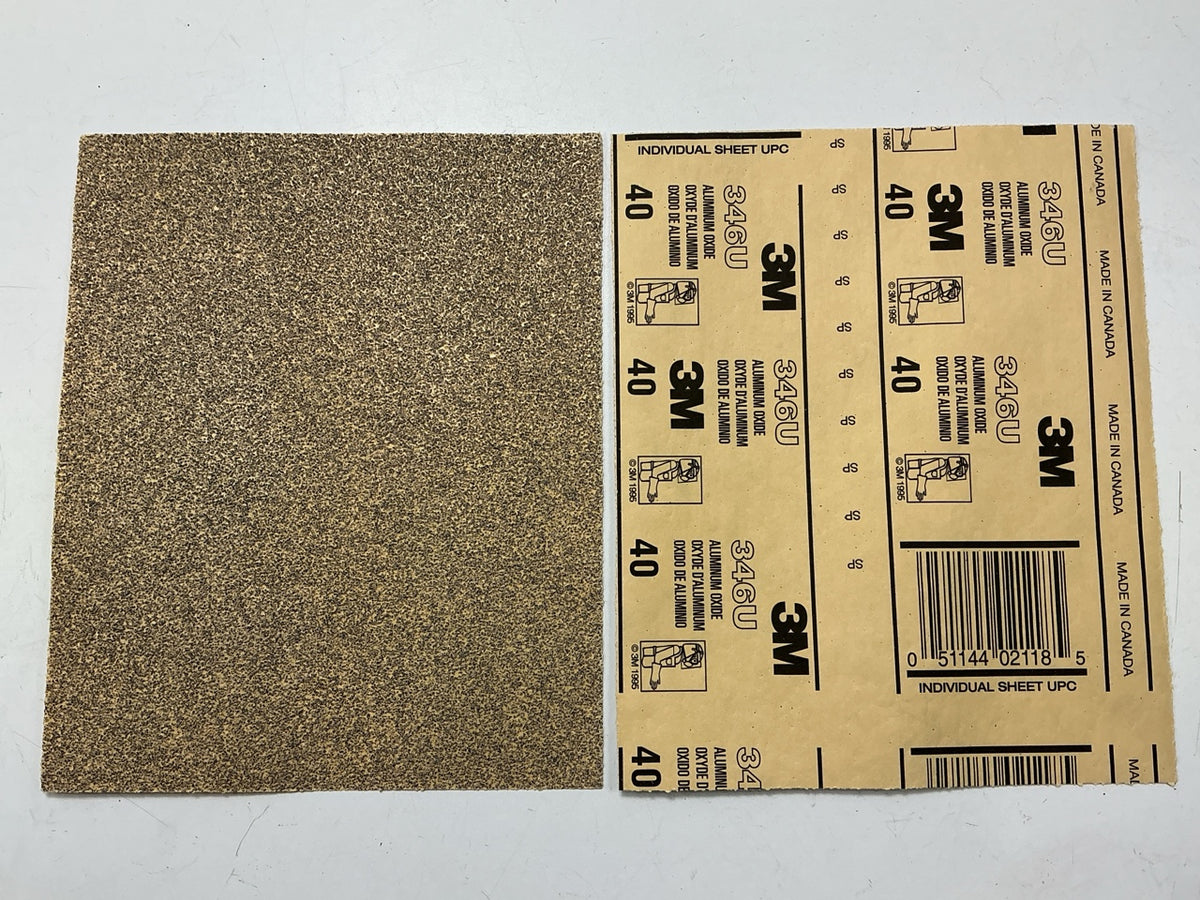 100 Sheets Total - 3M 32118 Sandpaper Sheets, 9 In X 11 In. 40 Grit