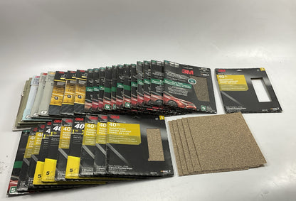 3M 32118 9'' X11'', 40 Grit Sandpaper Sheets, 160 Sheets Total