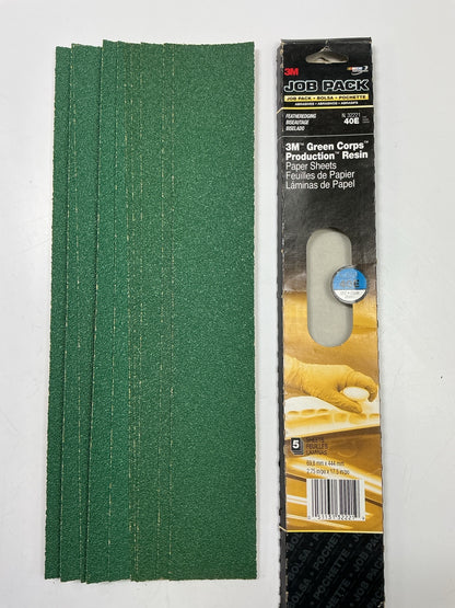 3M 32231 Stikit File Sandpaper Sheet 40 Grit, 2.75'' X 17.5'', 10 Sheets Total
