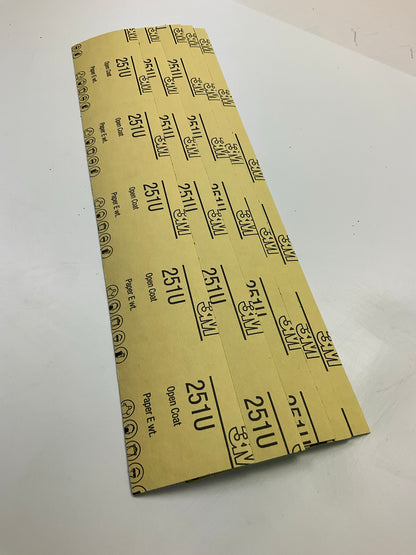 3M 32221 Green Corps File Sandpaper Sheets, 40 Grit, 2-3/4 In X 17-1/2'', 30 Pcs