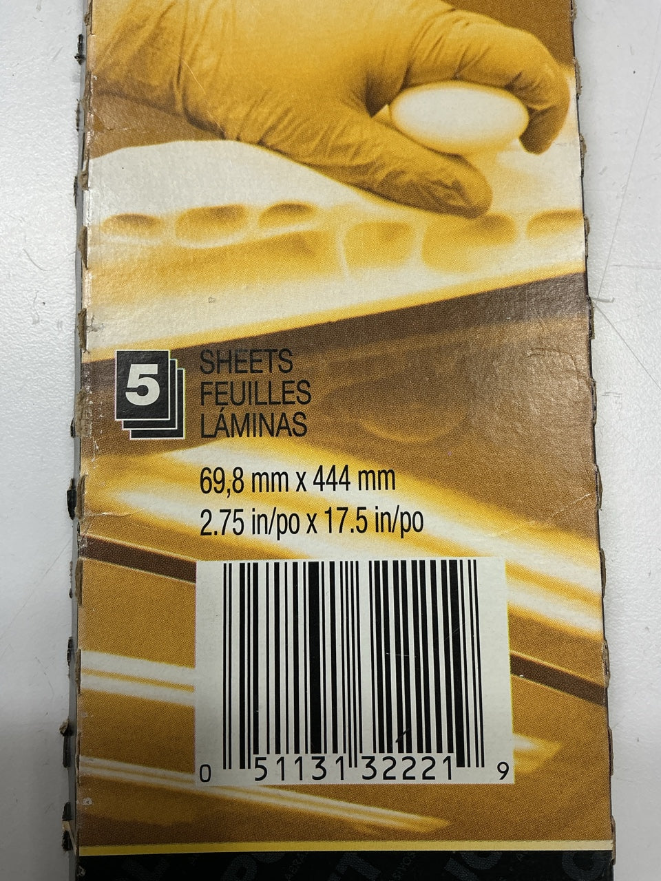 3M 32231 Stikit File Sandpaper Sheet 40 Grit, 2.75'' X 17.5'', 5 Sheets / Pack