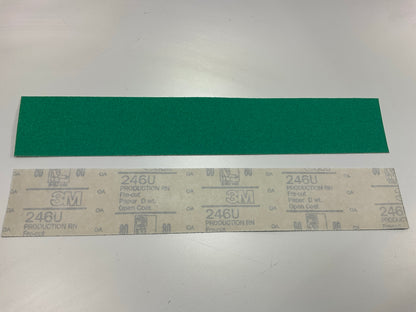 3M 32230 Green Corps File Sheets, 80 Grit, 2-3/4 In X 16 1/2 In, 25 Sheets Total