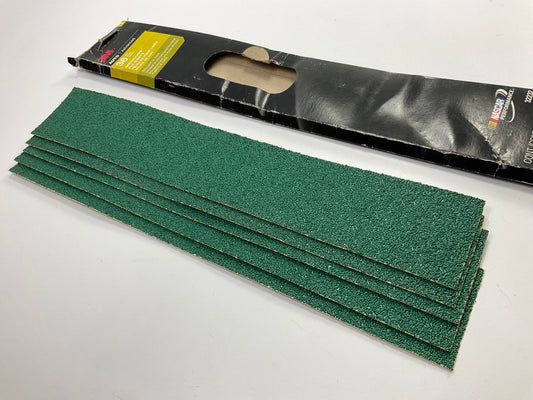 3M 32232 Green Corps File Sandpaper Sheets, 36 Grit, 2-3/4'' X 16-1/2'', 5 / Pack