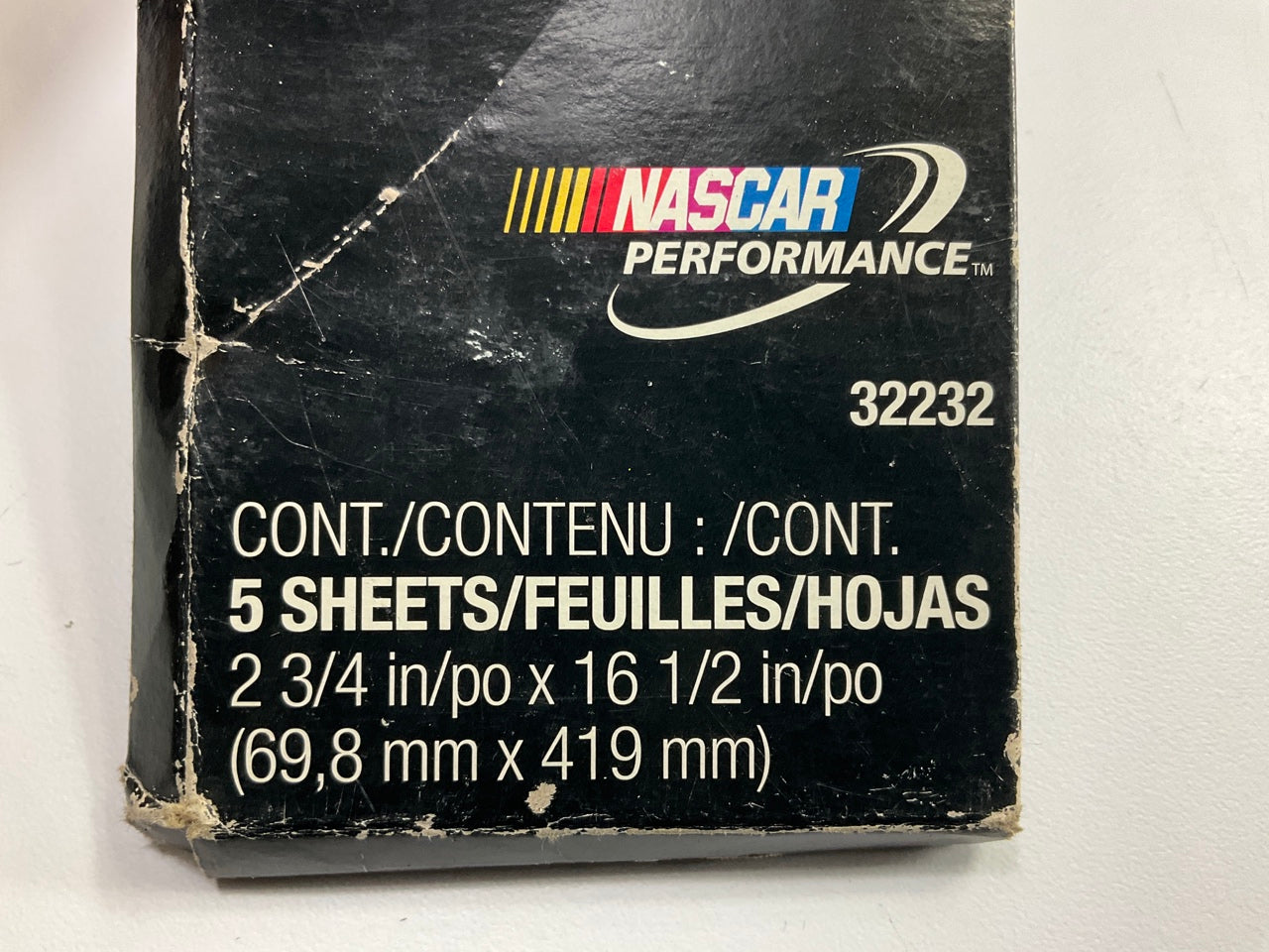 3M 32232 Green Corps File Sandpaper Sheets, 36 Grit, 2-3/4'' X 16-1/2'', 5 / Pack