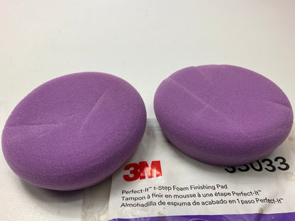 3M 33033 4'' Perfect-It 1-Step Foam Finishing Purple Pad, Hookit - 2 PACK