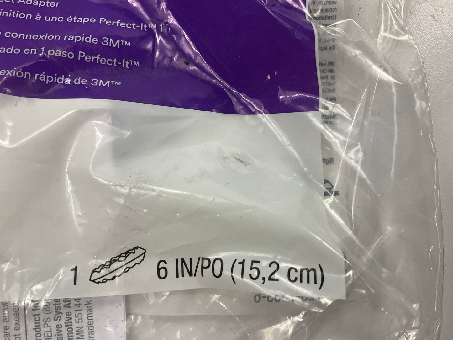 3M 33034 Perfect-It 1-Step Single Sided Finishing Pad, 6'' Diameter Quick Connect