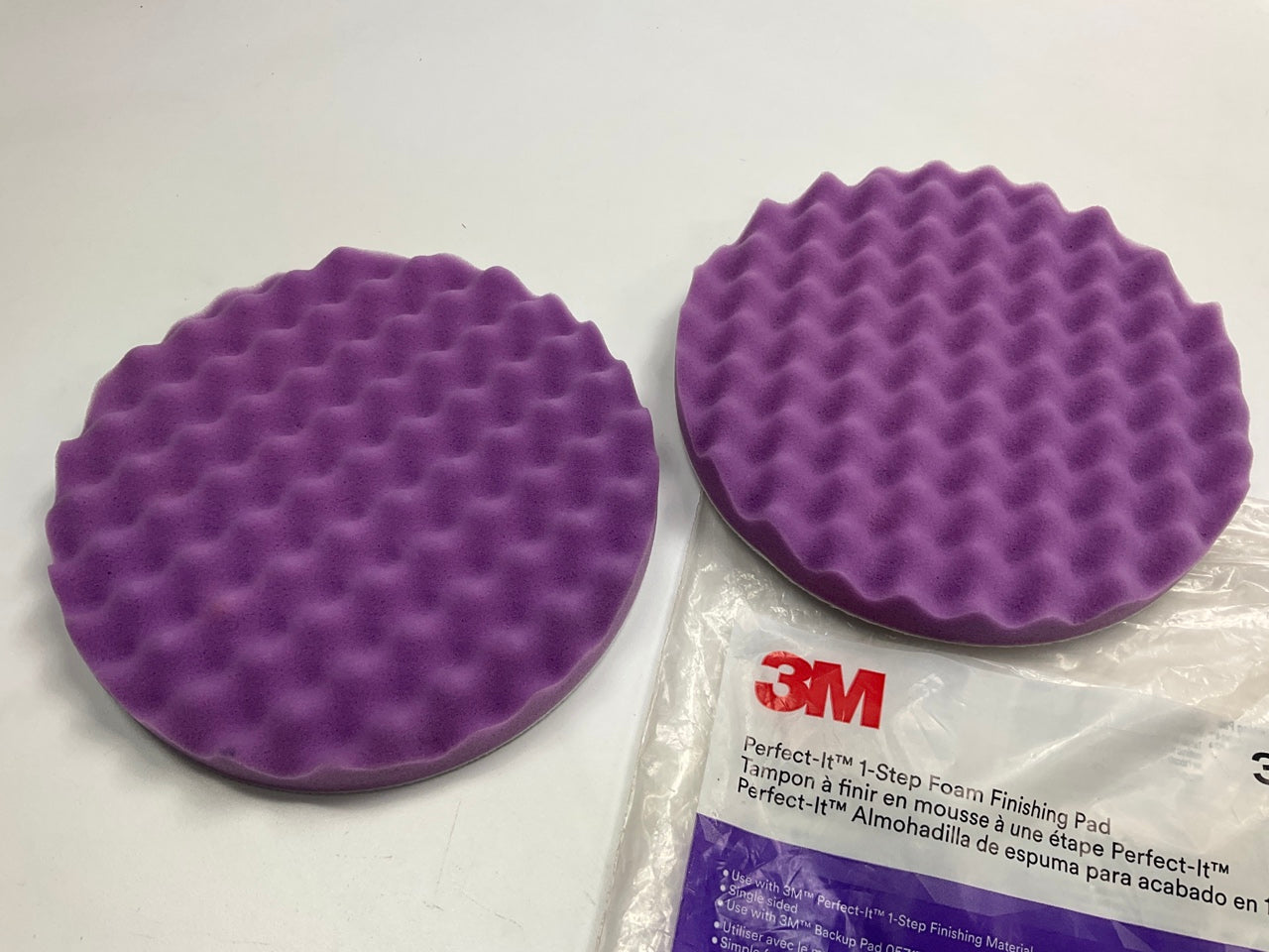 3M 33036 Perfect-It 1-Step Foam Finishing Pad, 8 In, Hook-it, 2 Pads