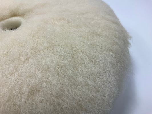 3M 33279 Low Lint 100% Wool Compound Buffing Pad, 9'', Double Sided Quick Connect