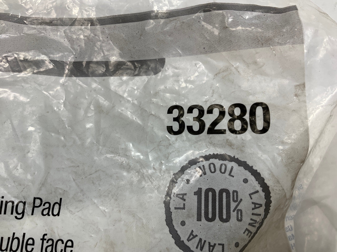 OPEN BAG - 3M 33280 9'' Wool Compounding Pad, Double Sided, Screw On