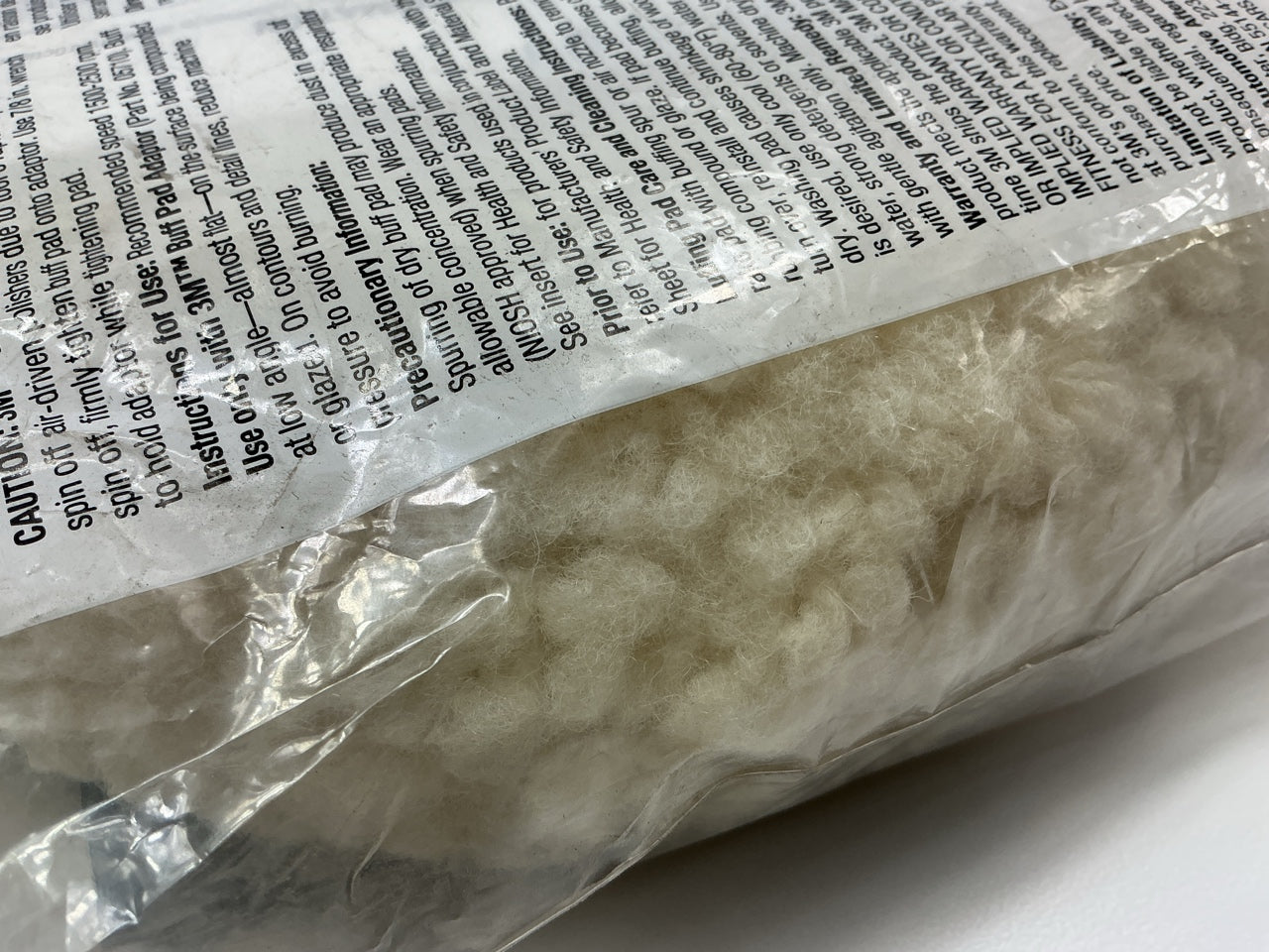 3M 33280 9'' Wool Compounding Buffing Pad, Double Sided, Screw On