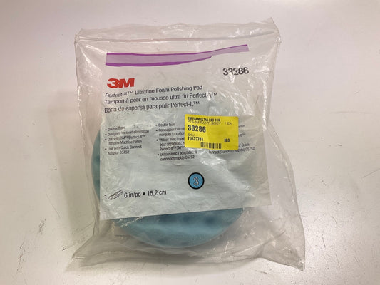 3M Perfect-It 33286 6'' Double Sided Ultrafine Polishing Pad