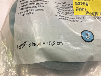 3M Perfect-It 33286 6'' Double Sided Ultrafine Polishing Pad