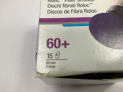 3M 33379 Cubitron II Roloc Fibre Disc, TR, 2'' X 60+ Grit, Box Of 15 Discs