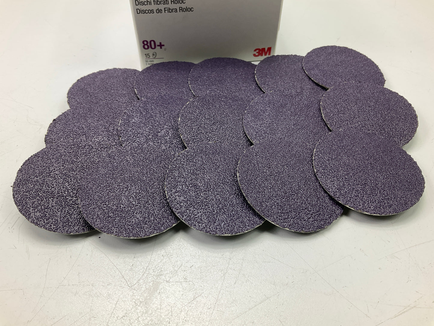 3M 33380 Cubitron II Fibre Roloc Sanding Disc 2'' (50mm), 80 Grit 15 Disc Per Box