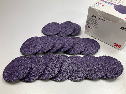3M 33389 Cubitron II Roloc Fibre Sanding Disc, 3'', 36+ Grit, Pack Of 15