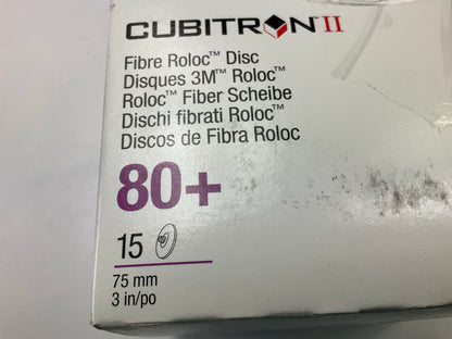 3M 33392 3'' Cubitron Fibre Roloc Sanding Disc, Grit: 80+, QTY.14