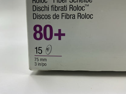 3M 33392 Cubitron II 3'' Fibre Roloc Sanding Disc 80+ Grit, 15 Discs