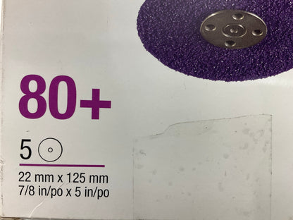 3M 33416 Cubitron II Grinding Disc, 5 In X 7/8 In 80+ Grit, 5 Pack