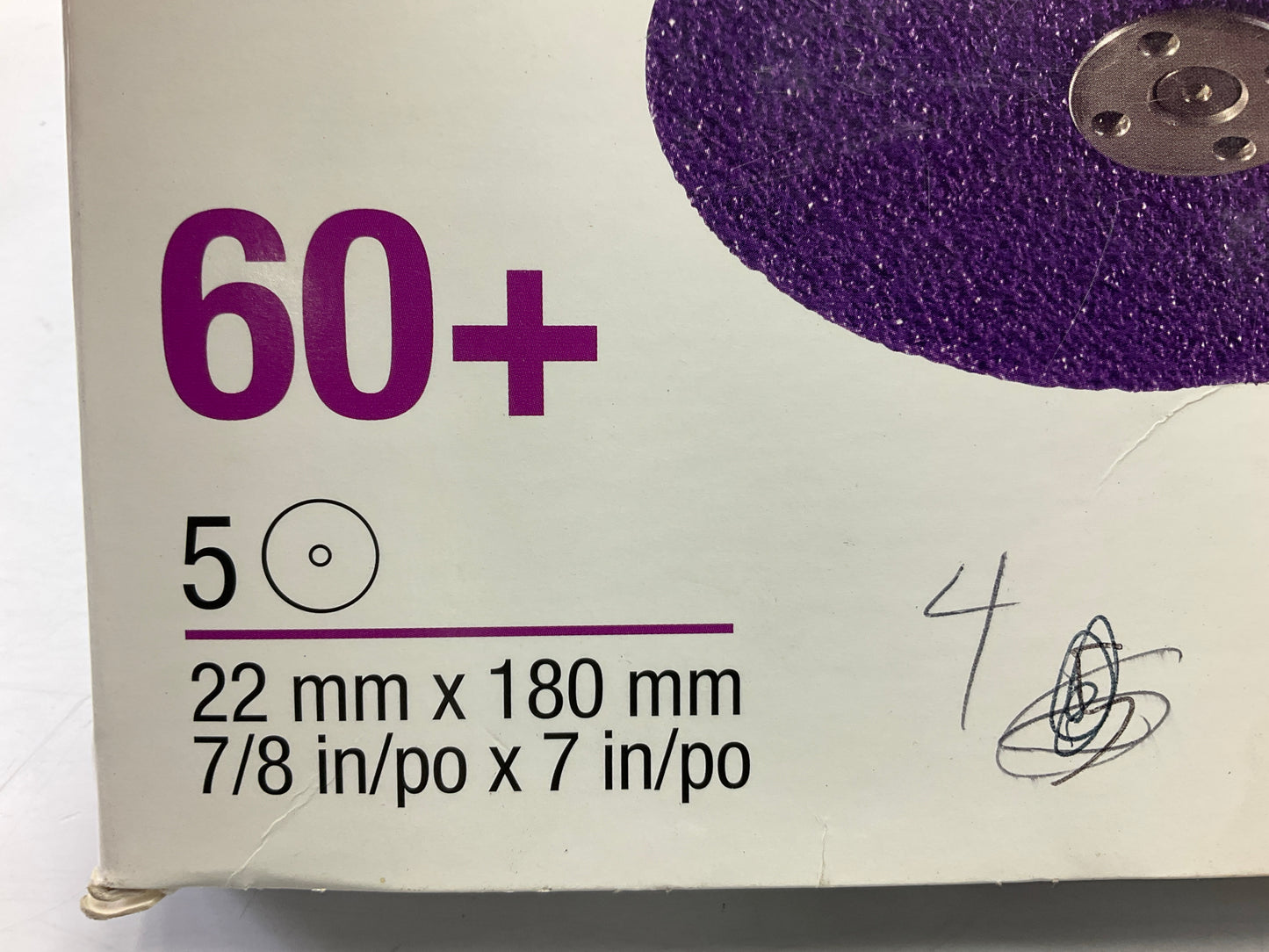 3M 33427 Cubitron II 60 Grit Abrasive Grinding Disc 7 In X 7/8 In - 4 Disc Total
