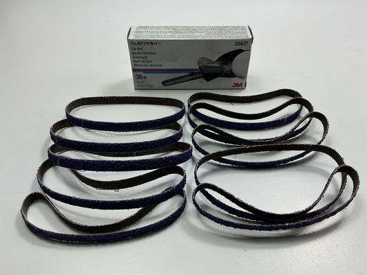 3M 33437 Cubriton II File Belts 36+ Grit 3/8'' X 13'' Sanding Belt - 10 / Pack