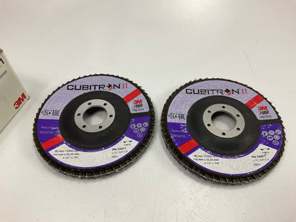 3M 33471 4.5'' 60 Grit Cubitron Flap Disc - Purple, 2 Discs Total