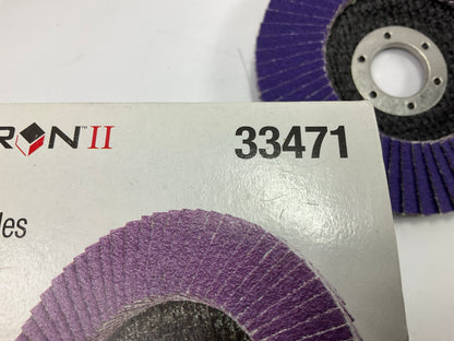 3M 33471 4.5'' 60 Grit Cubitron Flap Disc - Purple, 2 Discs Total