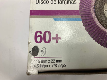 3M 33471 4.5'' 60 Grit Cubitron Flap Disc - Purple, 4 Discs Total