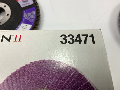 3M 33471 4.5'' 60 Grit Cubitron Flap Disc - Purple, 4 Discs Total
