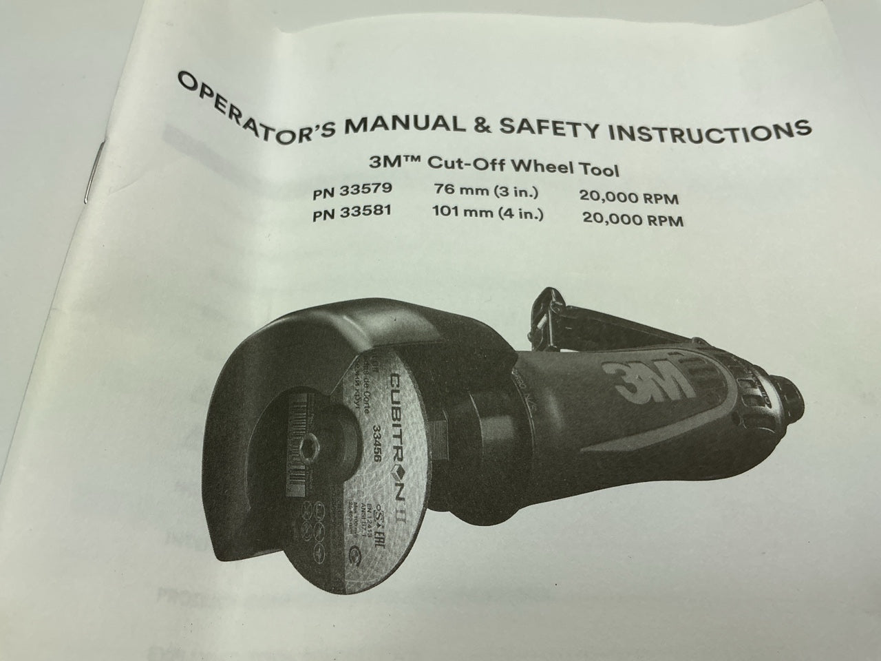 3M 33579 3'' Cut-Off Wheel Tool, .70 HP
