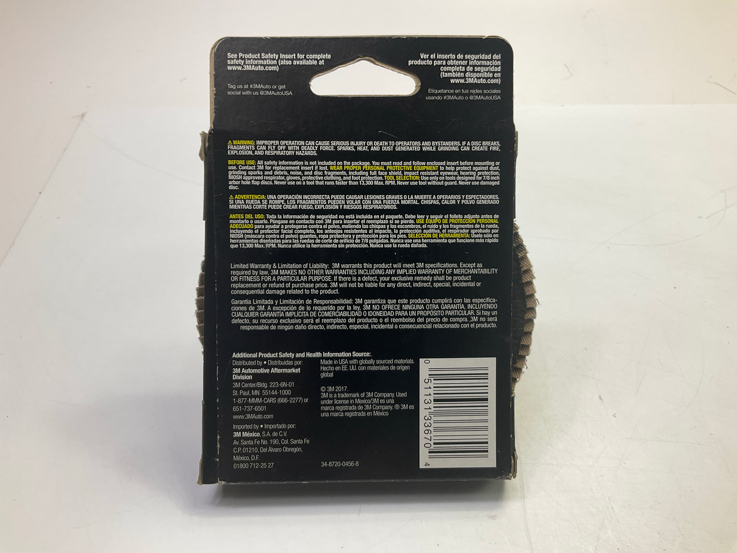 3M 33670 Precision Shaped Grain Flap Disc, 4-1/2'' Diam 7/8''