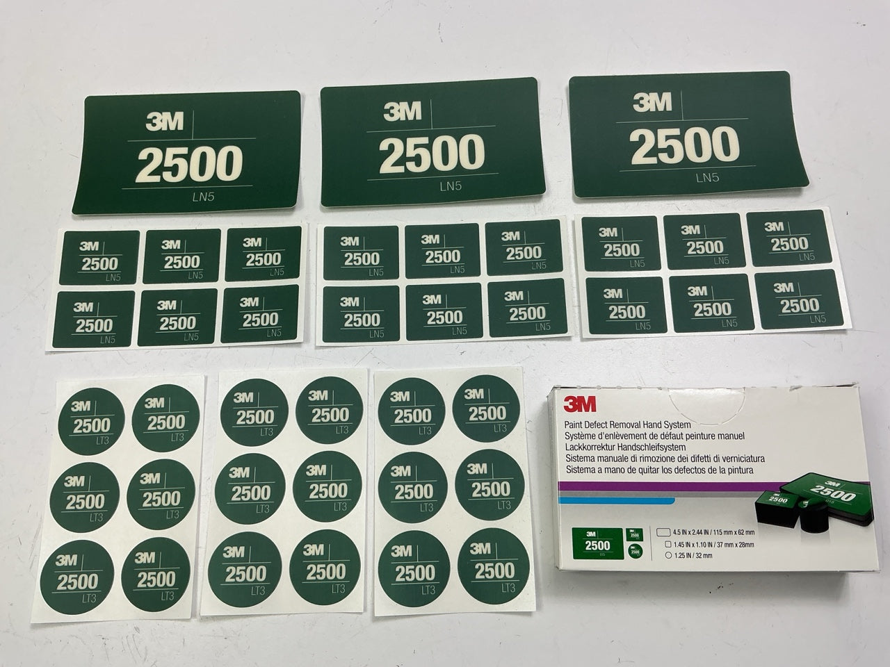 Missing 3M 33909, COMES AS SHOWN - 3M 33888 Paint Defect Removal Hand System Kit