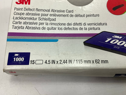3M 33891 Paint Defect Removal Hand System Abrasive Card Kit, 1000 Grit, 15 Pcs