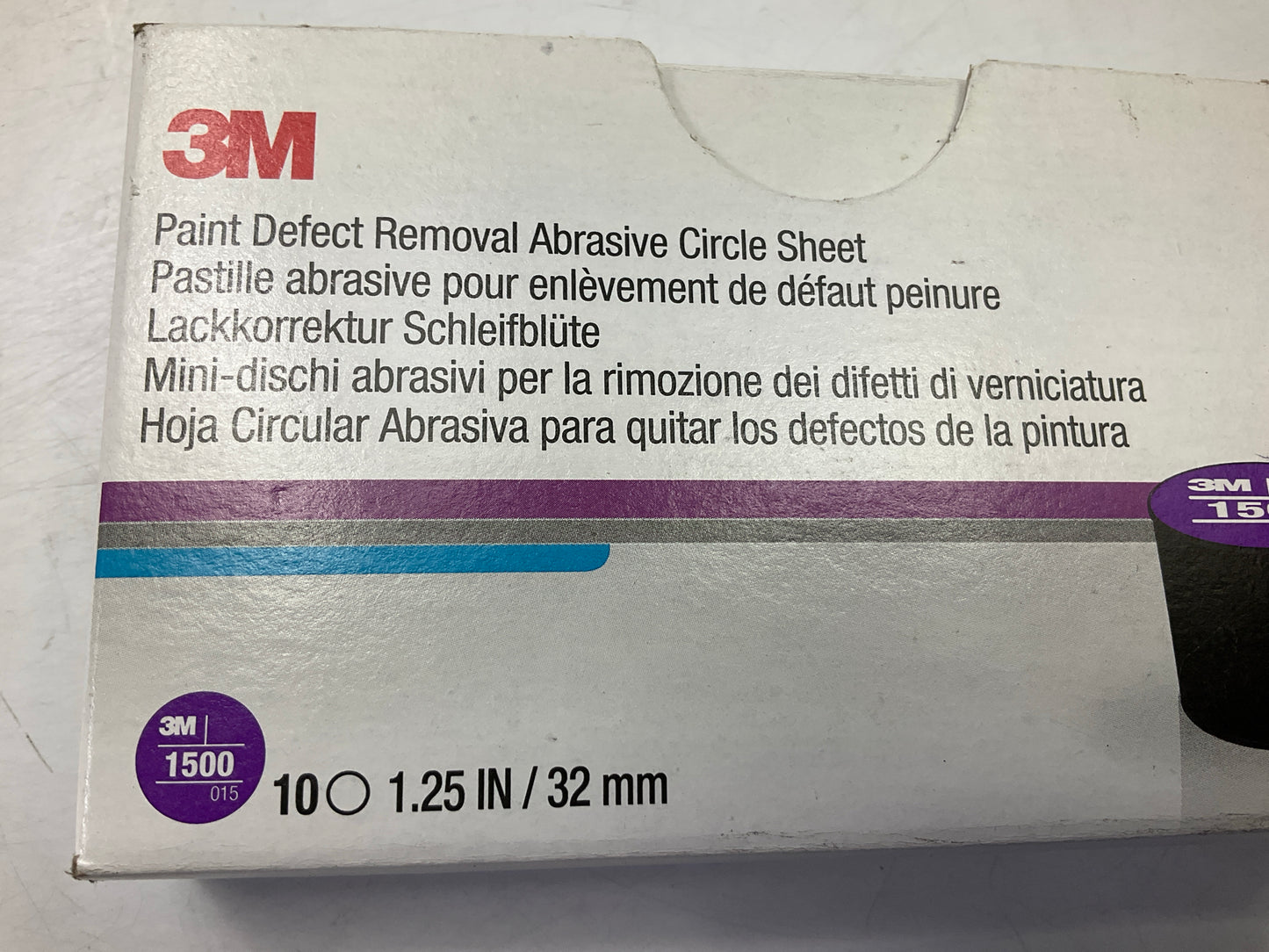 3M 33892 1500 Grit Paint Defect Removal Abrasive Circle Sheet Cars, 10 / Pack