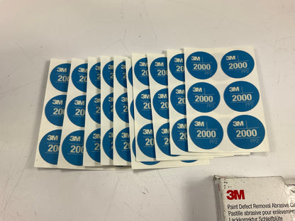 3M 33895 Paint Defect Removal Abrasive Circle Sheet, 2000 Grit, Pack Of 10 Cards