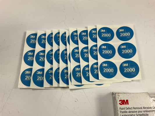 3M 33895 Paint Defect Removal Abrasive Circle Sheet, 2000 Grit, Pack Of 10 Cards