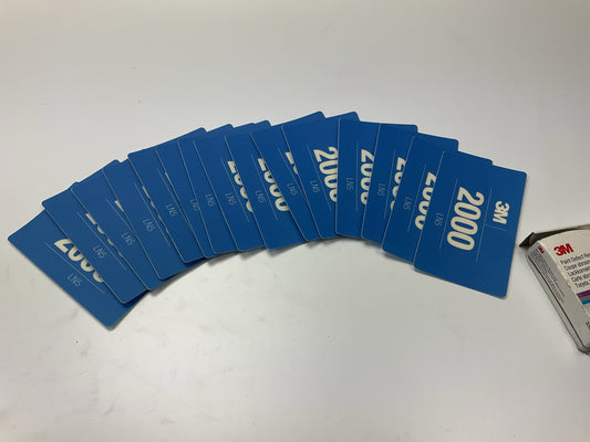 3M 33897 2000 Grit Paint Defect Removal Abrasive Cards, Pack Of 15 Pcs