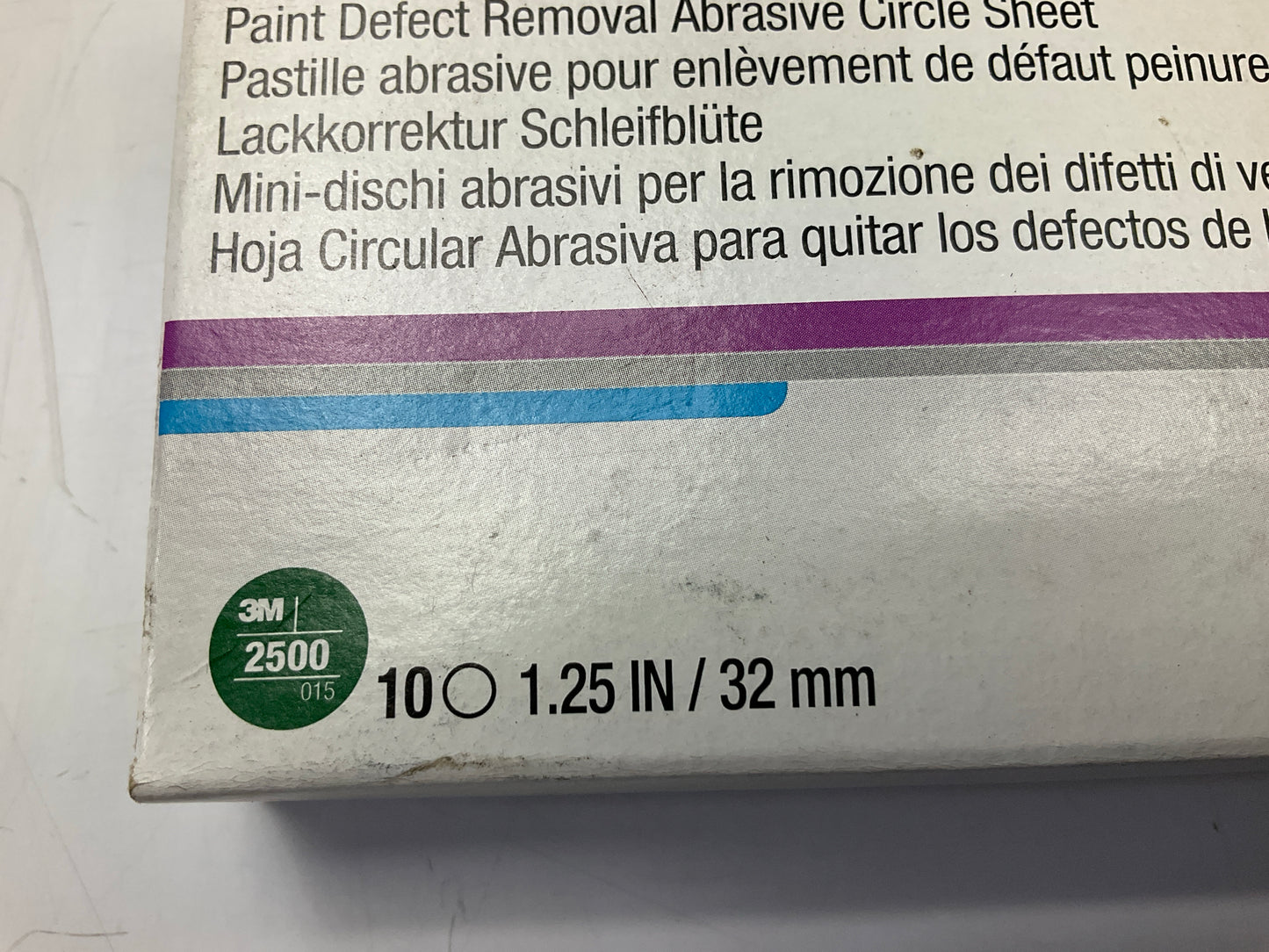 3M 33898 1.25'' 2500 Grit Aluminum Oxide Paint Defect Removal Circle Sheets