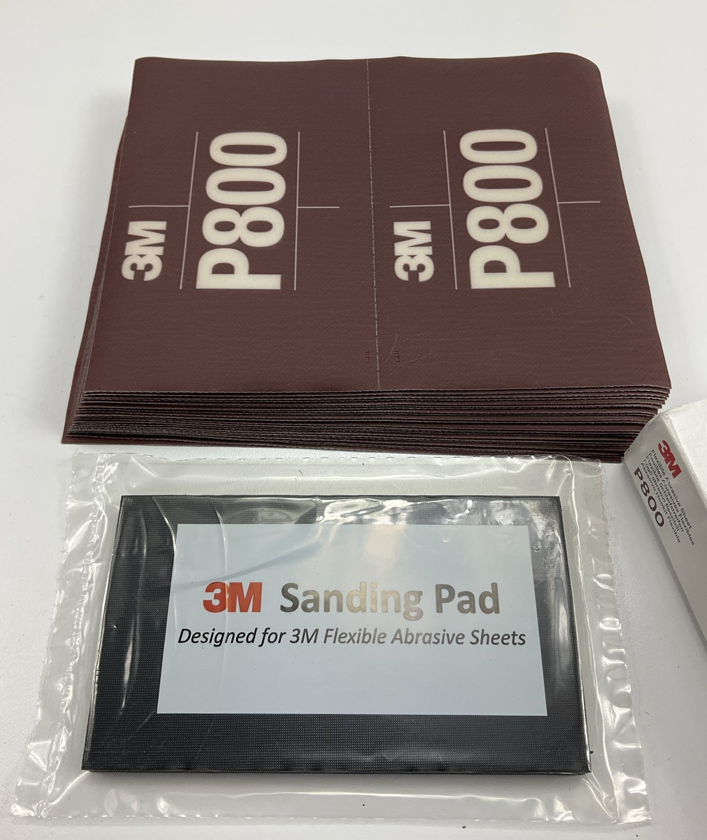 3M 34340 Hookit Flexible Abrasive Sandpaper Hand Sheet 800 Grit (25 Sheets)