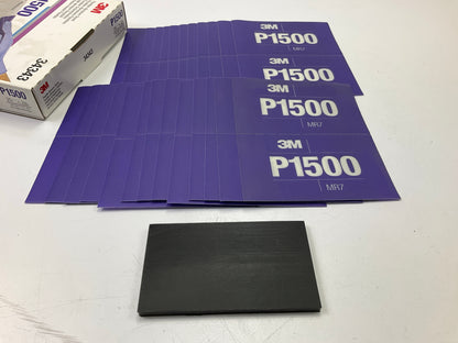 3M 34343 Hookit Flexible Abrasive Sandpaper Sheet, P1500, 5-1/2''x6-3/4'', 25/pack