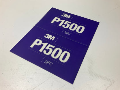 3M 34343 Hookit Flexible Abrasive Sandpaper Sheet, P1500, 5-1/2''x6-3/4'', 25/pack