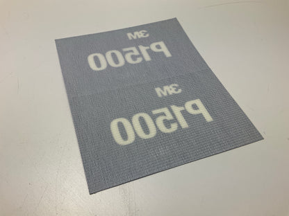 3M 34343 Hookit Flexible Abrasive Sandpaper Sheet, P1500, 5-1/2''x6-3/4'', 25/pack