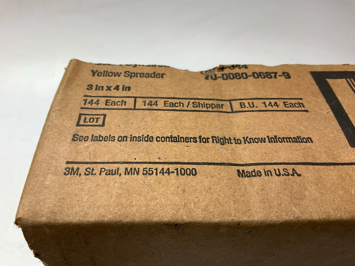 Case Of 120 - 3M Dynatron 344 Yellow Spreader 3'' X 4''  (120 Spreaders Total)