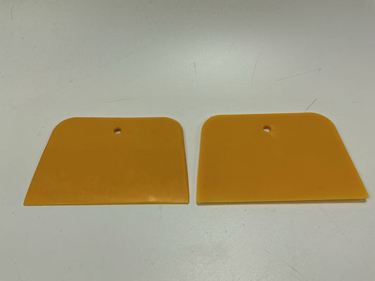 3M Dynatron 344 Yellow 3'' X 4'' Plastic Body Filler Spreader - 140 Pcs Total
