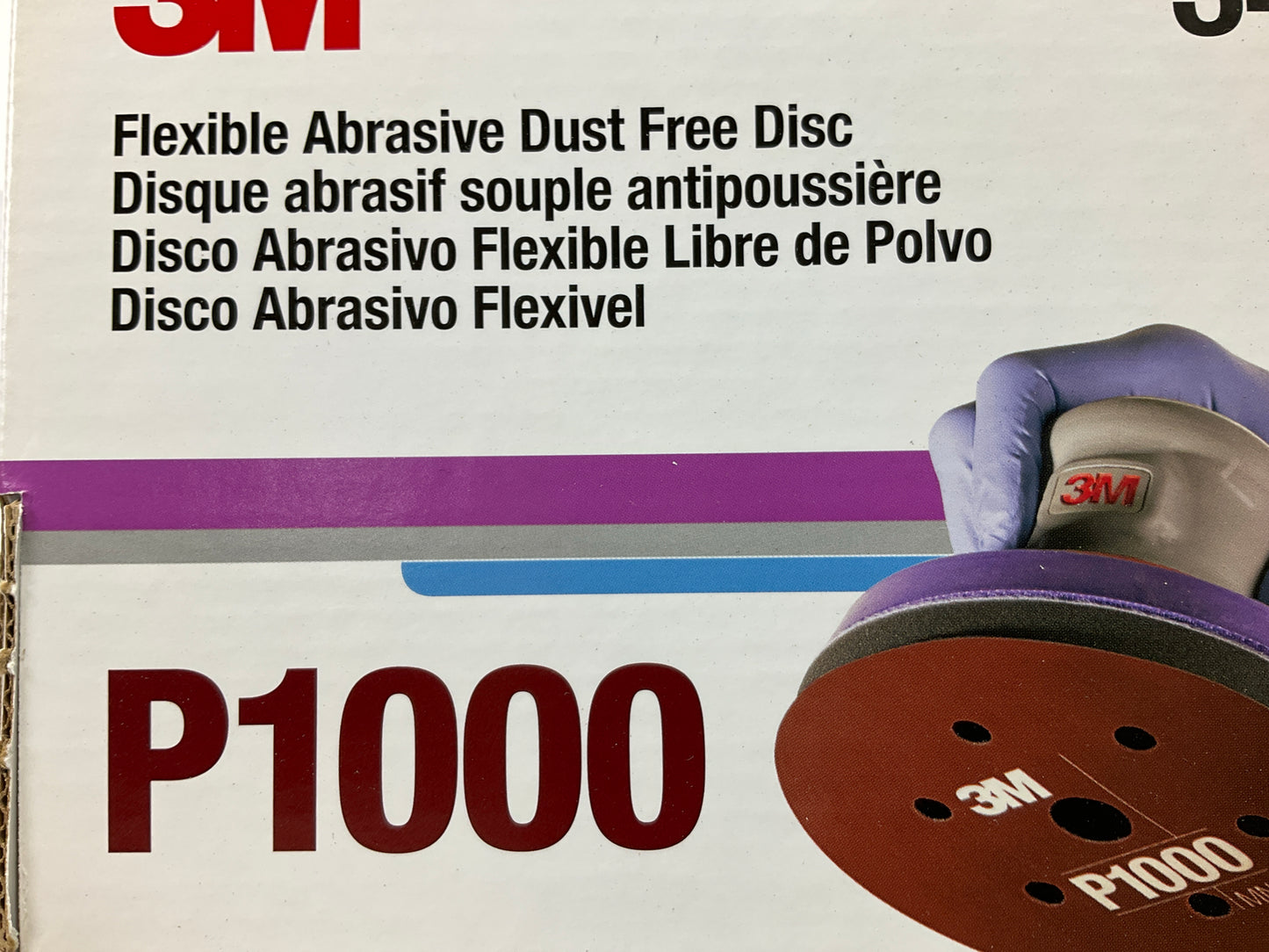 3M 34407 Hook & Loop Flexible Dust Free P1000 Grit 6 In. Sanding Disc (25/Pack)