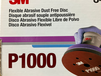 3M 34407 Hook & Loop Flexible Dust Free P1000 Grit 6 In. Sanding Disc (25/Pack)