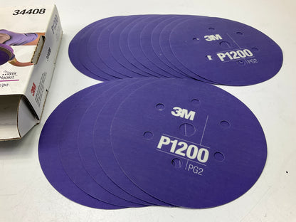 3M 34408 6'' Hookit Flexible Abrasive Dust Free Disc P1200 Grit, 16 Discs Total