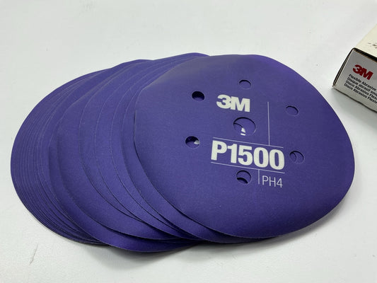 3M 34409 Hook & Loop Flexible Dust Free P1500 Grit 6'' Sanding Disc (25 / Pack)
