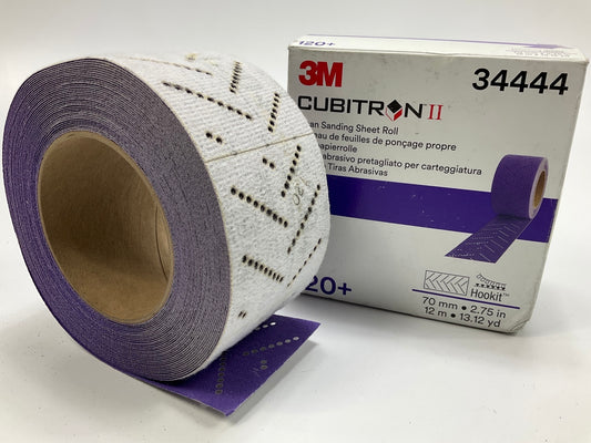 3M 34444 Cubitron II Hookit Clean Sanding Sheet Roll, 120+ Grade, 70 Mm X 12 M