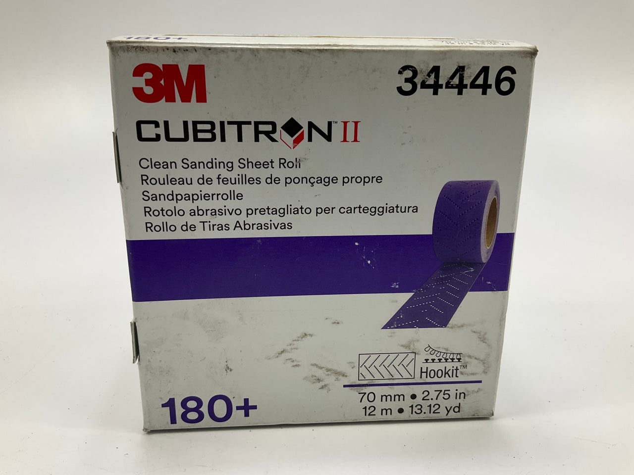 3M 34446 Cubitron II Hookit Clean Sanding Sheet Roll 180+ Grit, 70mmx12m