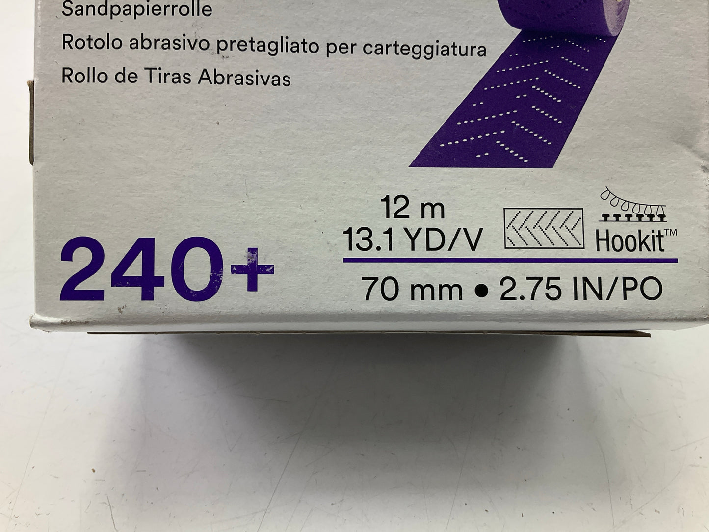 3M 34448 Cubitron II Hookit Clean Sanding Sheet Roll, 240+ Grade, 70mm X 12 M